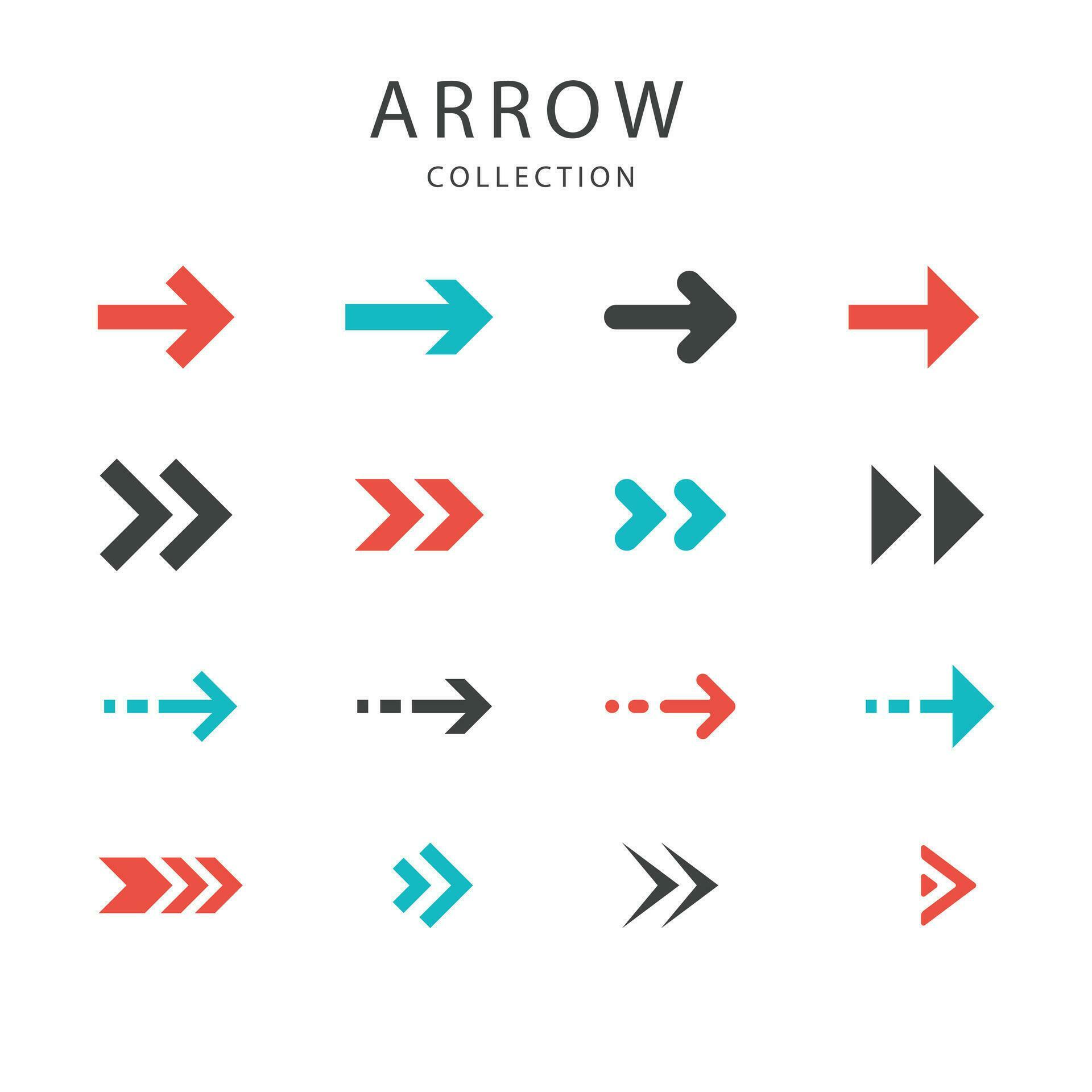 Colorful circular arrow, cursor ribbons set vector Stock Free