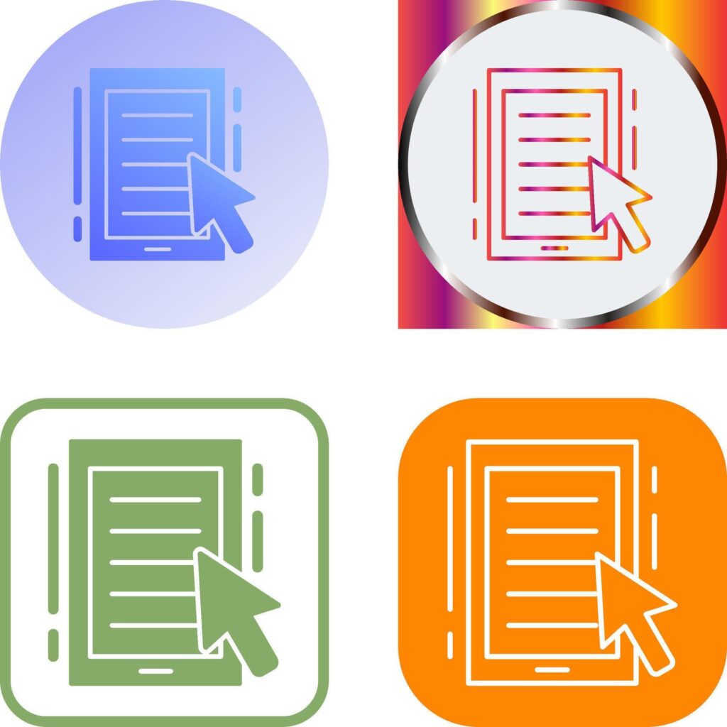 Ebook Icon Design Stock Free