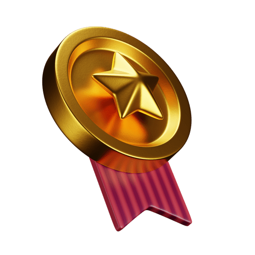 Medal, award, winner 3D illustration