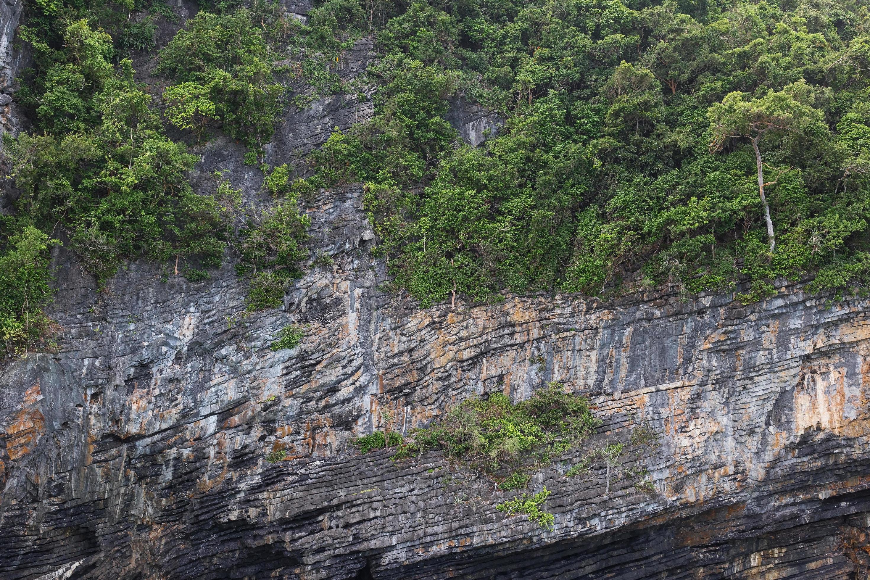 Granite cliff mountain, it is one type of rock which forms from magma as a beautiful natural theme. Stock Free