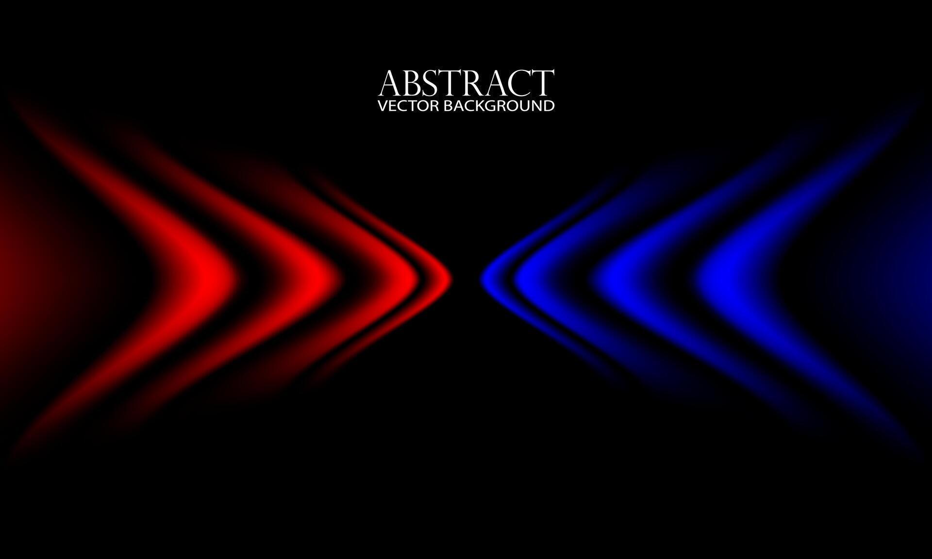 Abstract vector illustration, arrow Red and Blue color tone with bright waves, glowing textures Stock Free