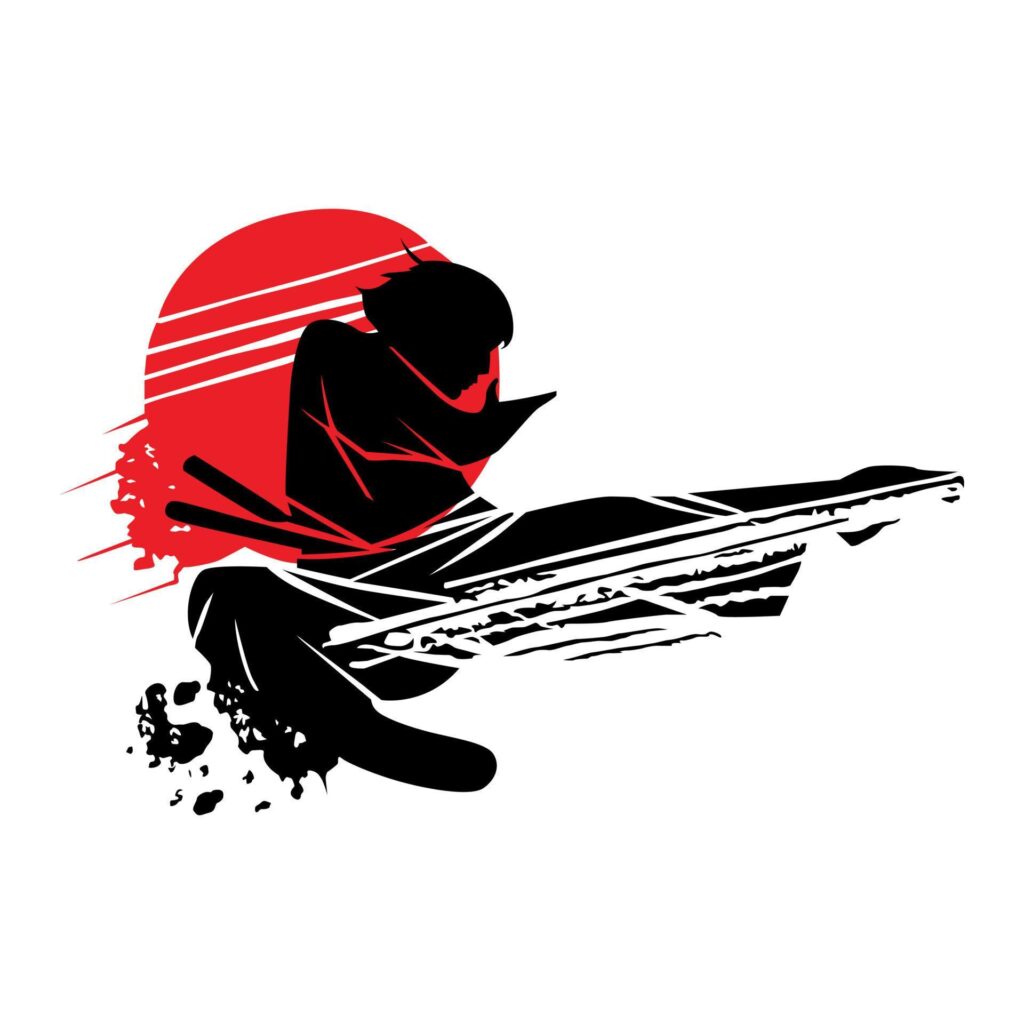 silhouette martial arts. perfect for karate, judo and other martial arts logos and icons Stock Free