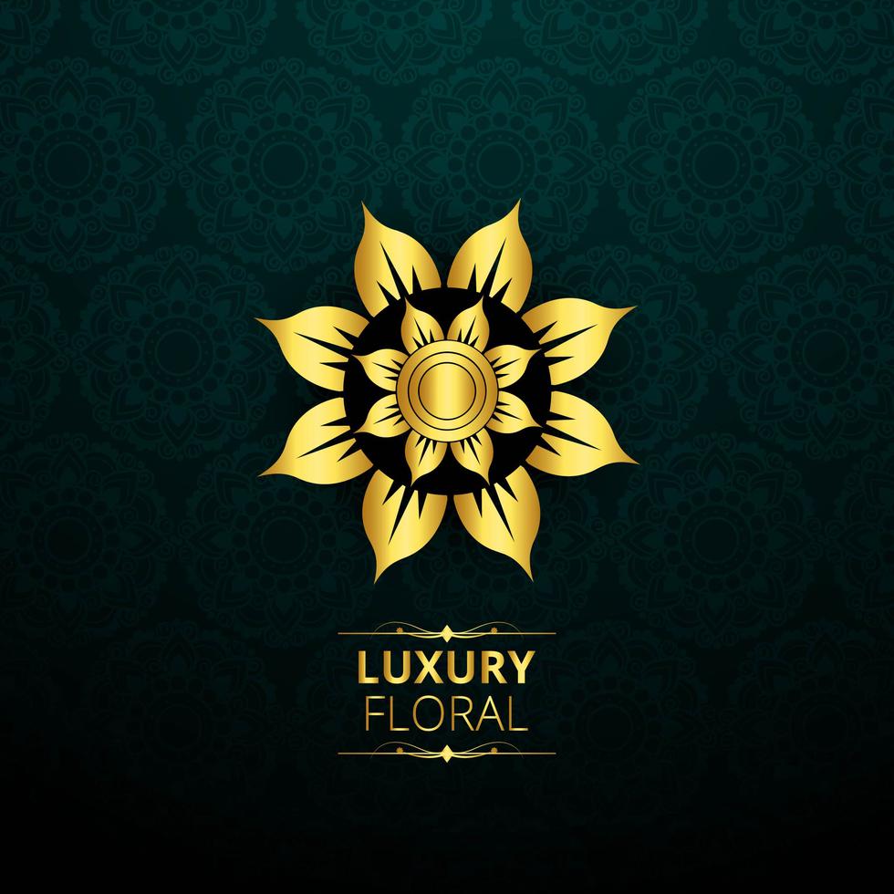 Luxury brand shiny floral design vector Stock Free