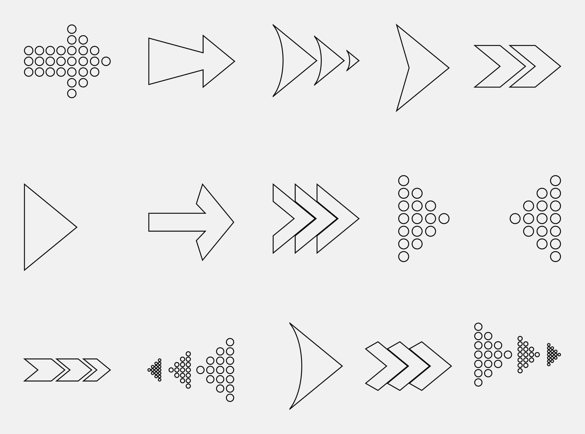 arrow icons collection set Stock Free