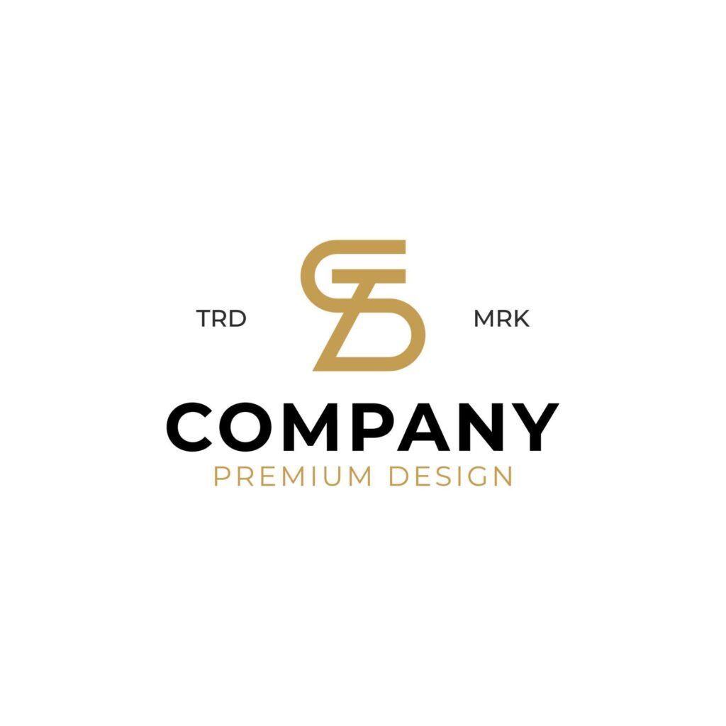 elegant luxury letter ST simple logo design for corporate identity Stock Free