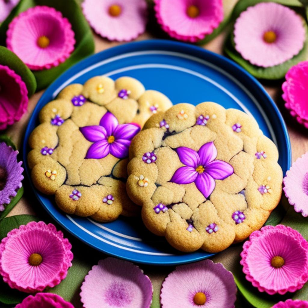 Two cookies with pattern by @ai_generated