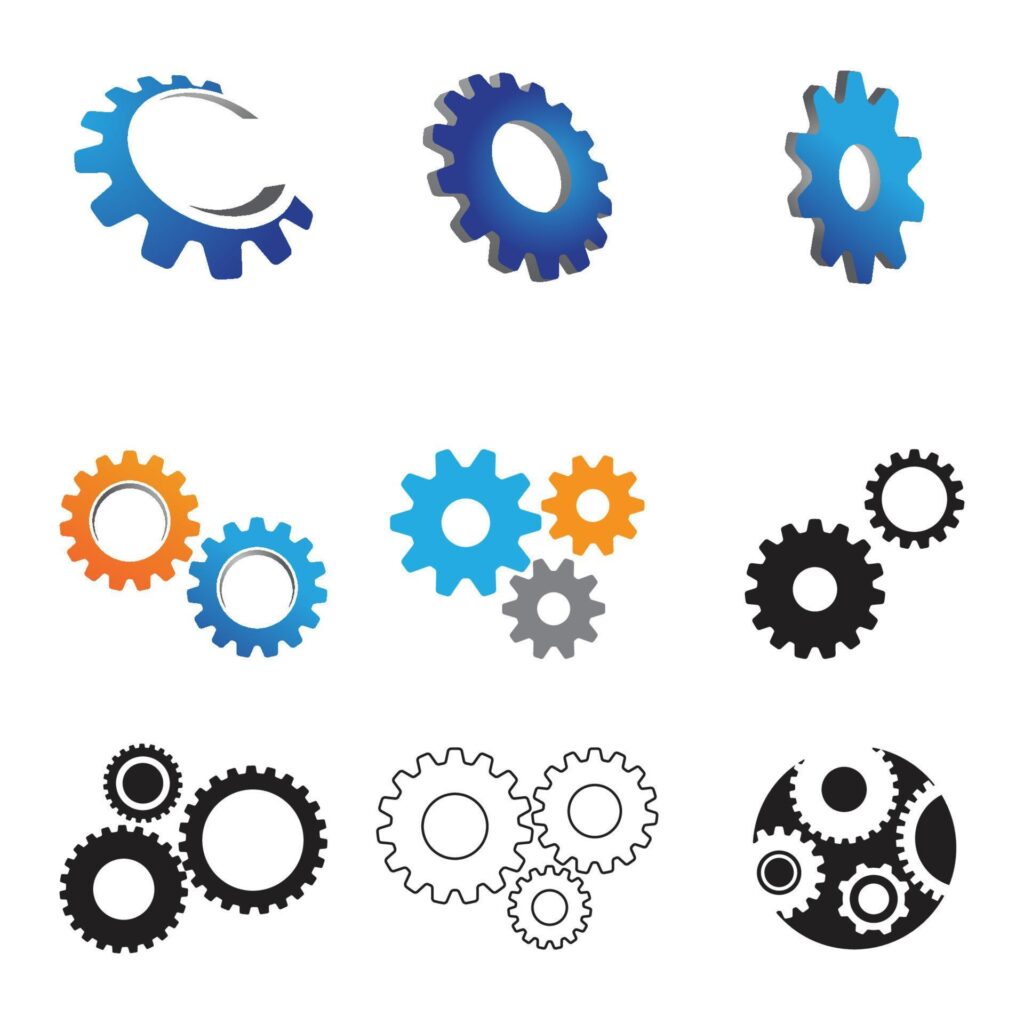 Gear Logo Template vector icon illustration design Stock Free