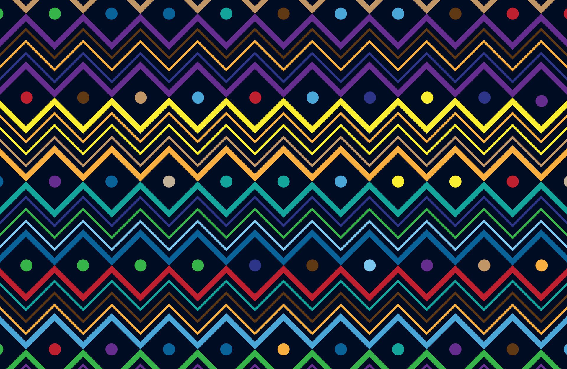 Colorful Tribal Line Geometric Pattern Free Vector