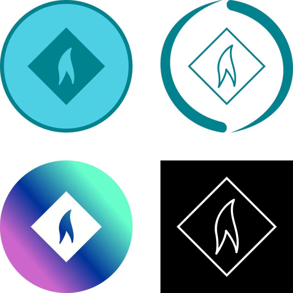 Flammable Material Icon Design Stock Free