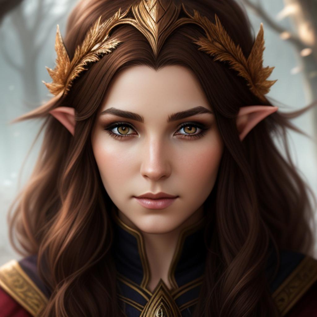 A beautiful elven woman by @ai_generated