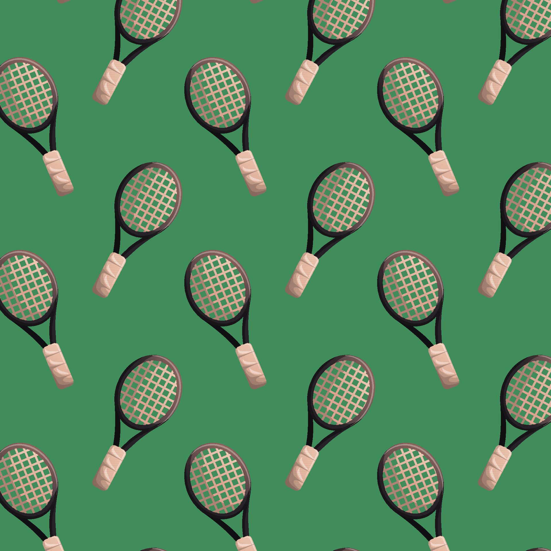 vector tennis racket pattern illustration Free Vector