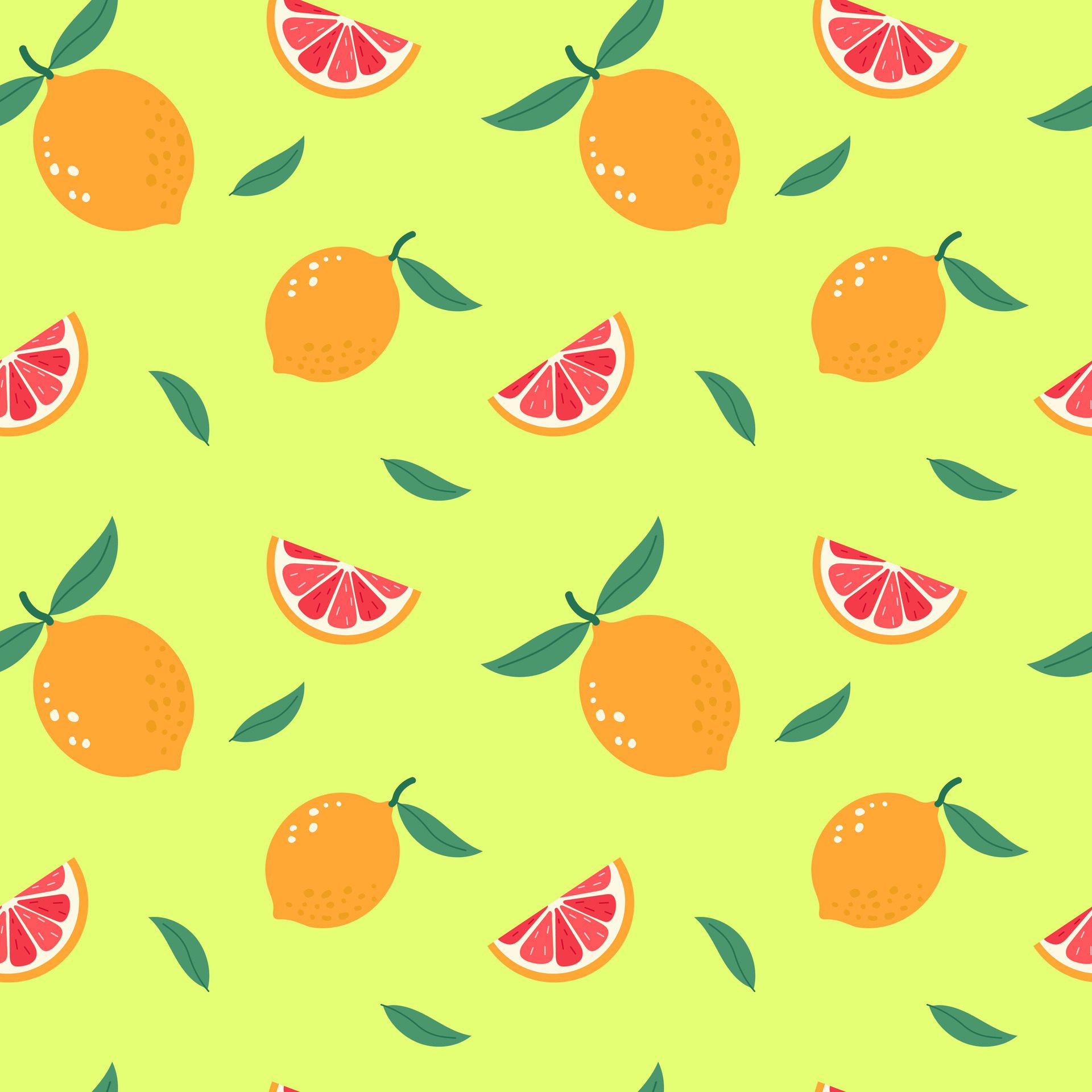 summer fruits seamless patterns Free Vector