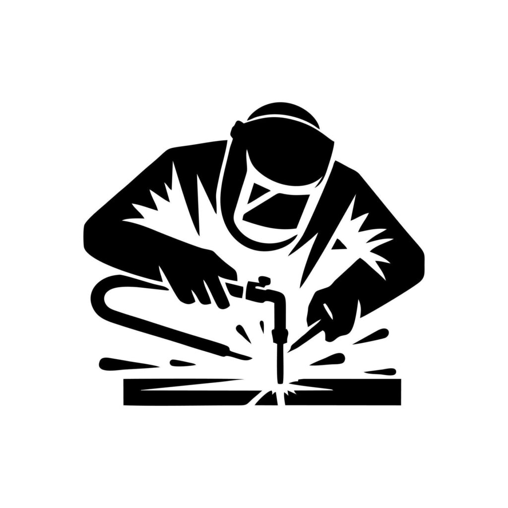 Welder logo design illustration. Welder logo Stock Free