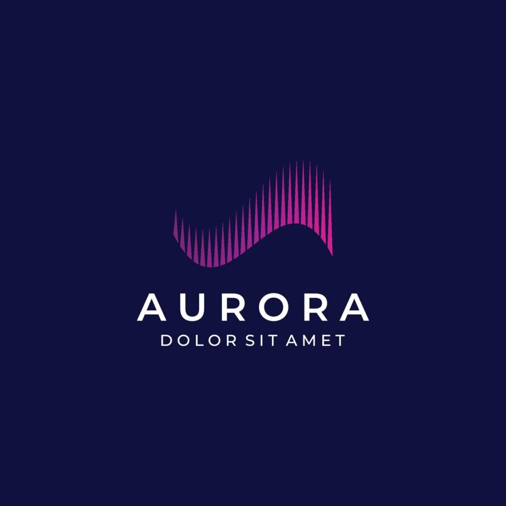 The light wave logo, inspired by the aurora light. With a modern concept. Stock Free and Free SVG