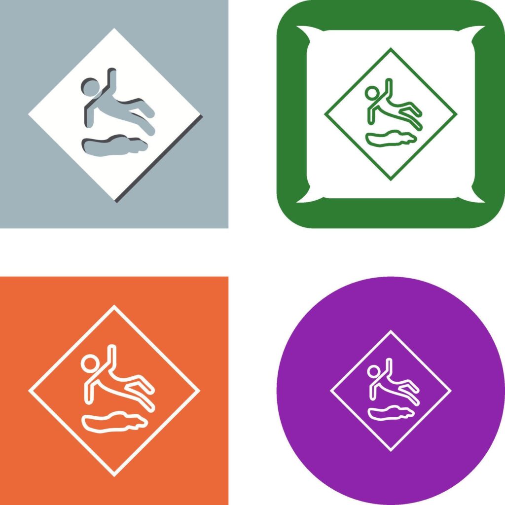 Danger of Slipping Icon Design Stock Free