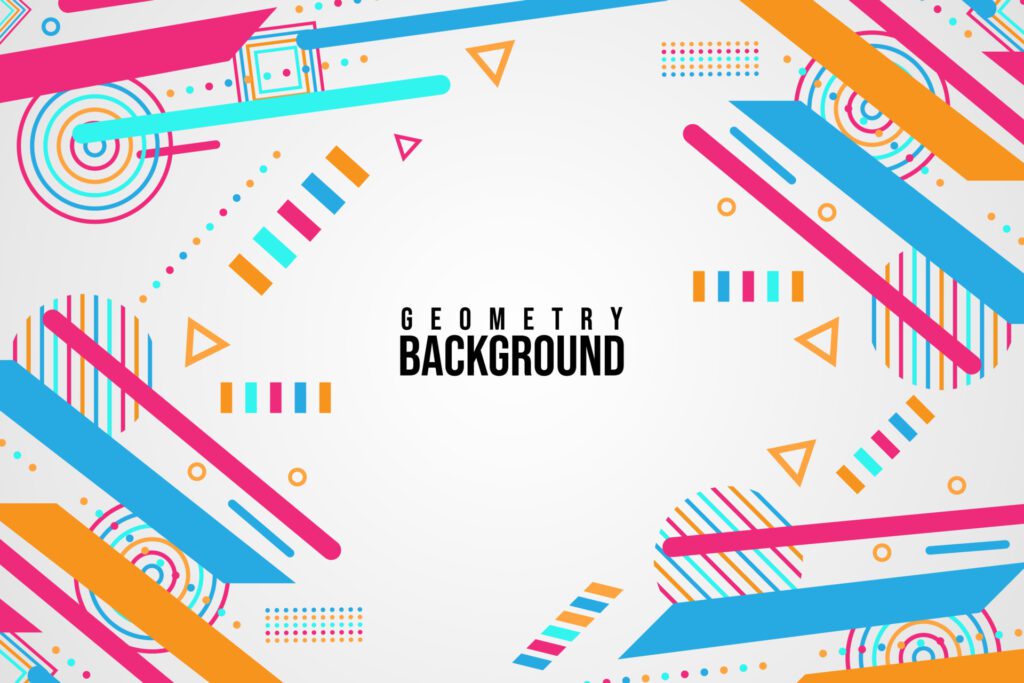 Trend Geometry Abstract Background Template Design colorful Geometrical Background Free Vector and Free SVG