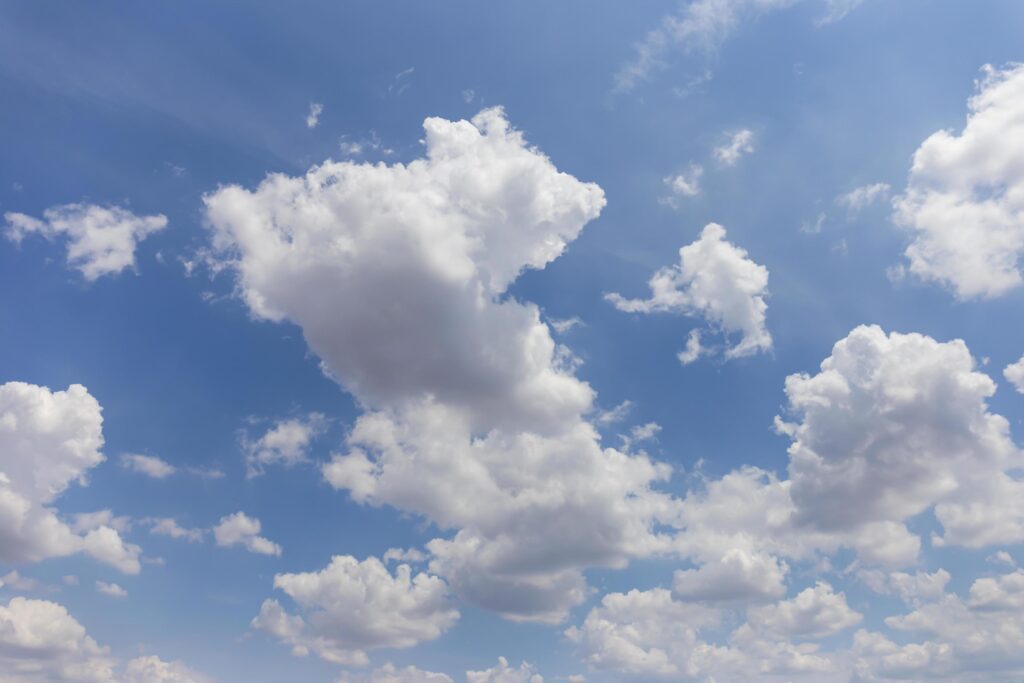 Blue sky background with clouds’ natural background. Stock Free