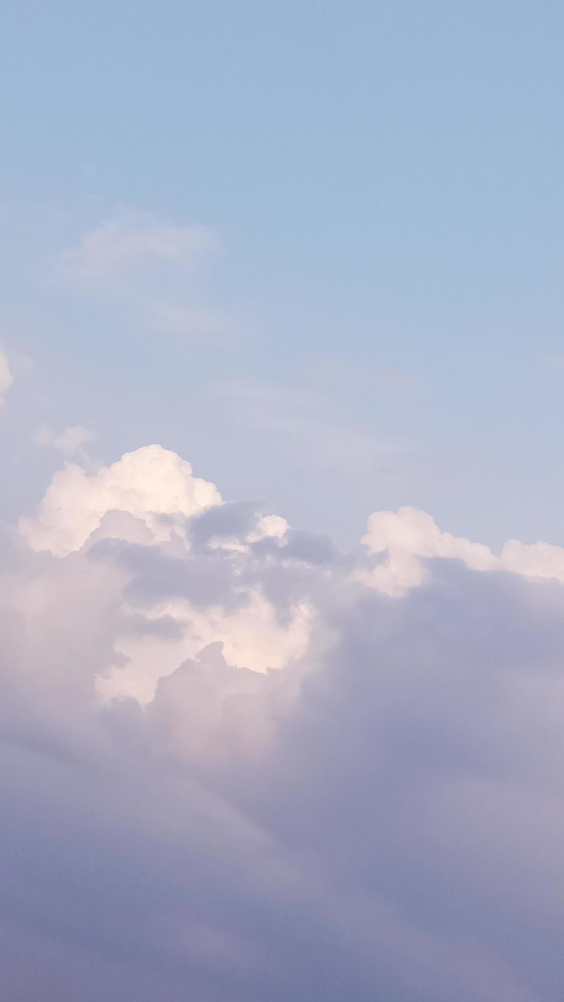 Blue sky with cloud background nature, vertical Stock Free