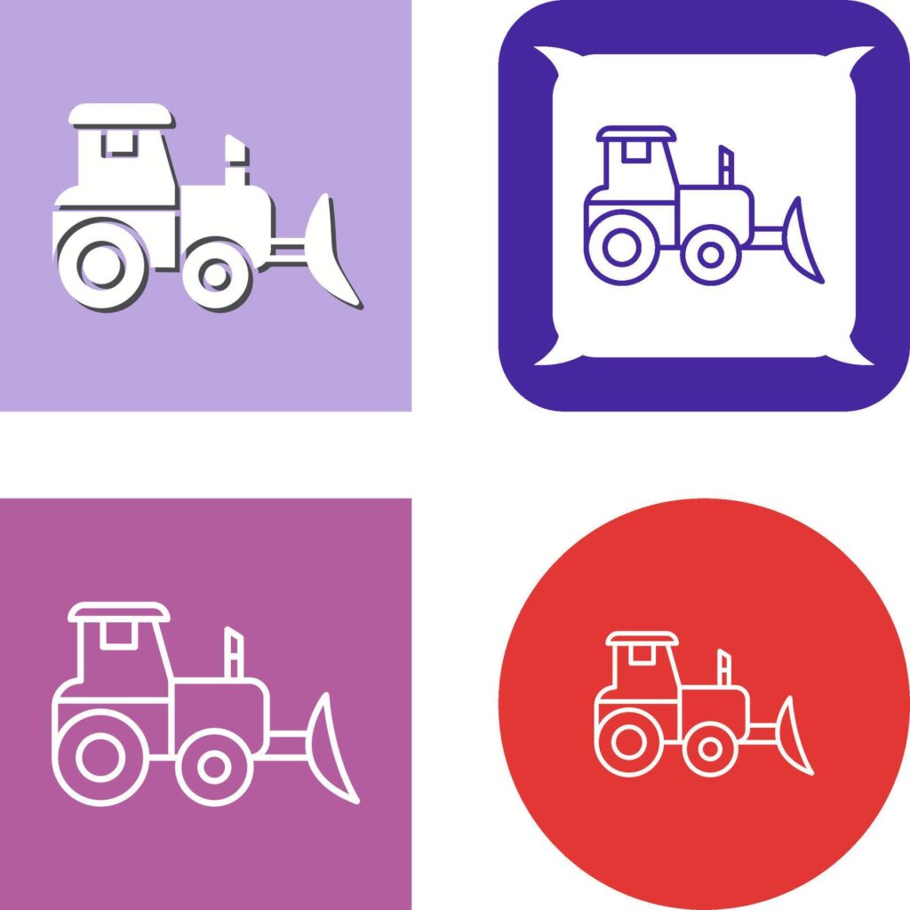 Industrial Tractor Icon Design Stock Free