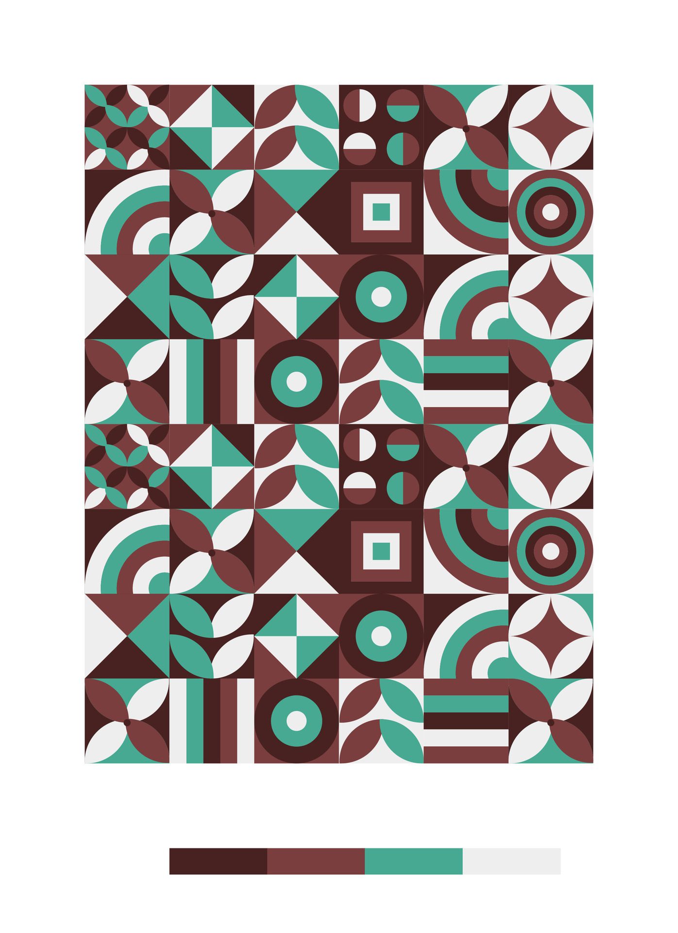 a colorful pattern with geometric shapes and colors Free Vector