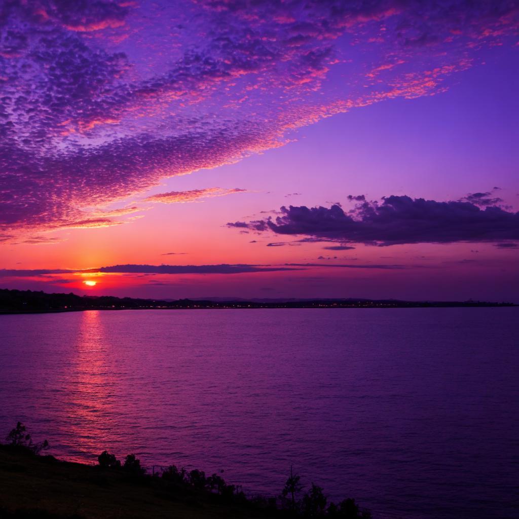 Purple sunset by @brookiecookie1208 by @ai_generated