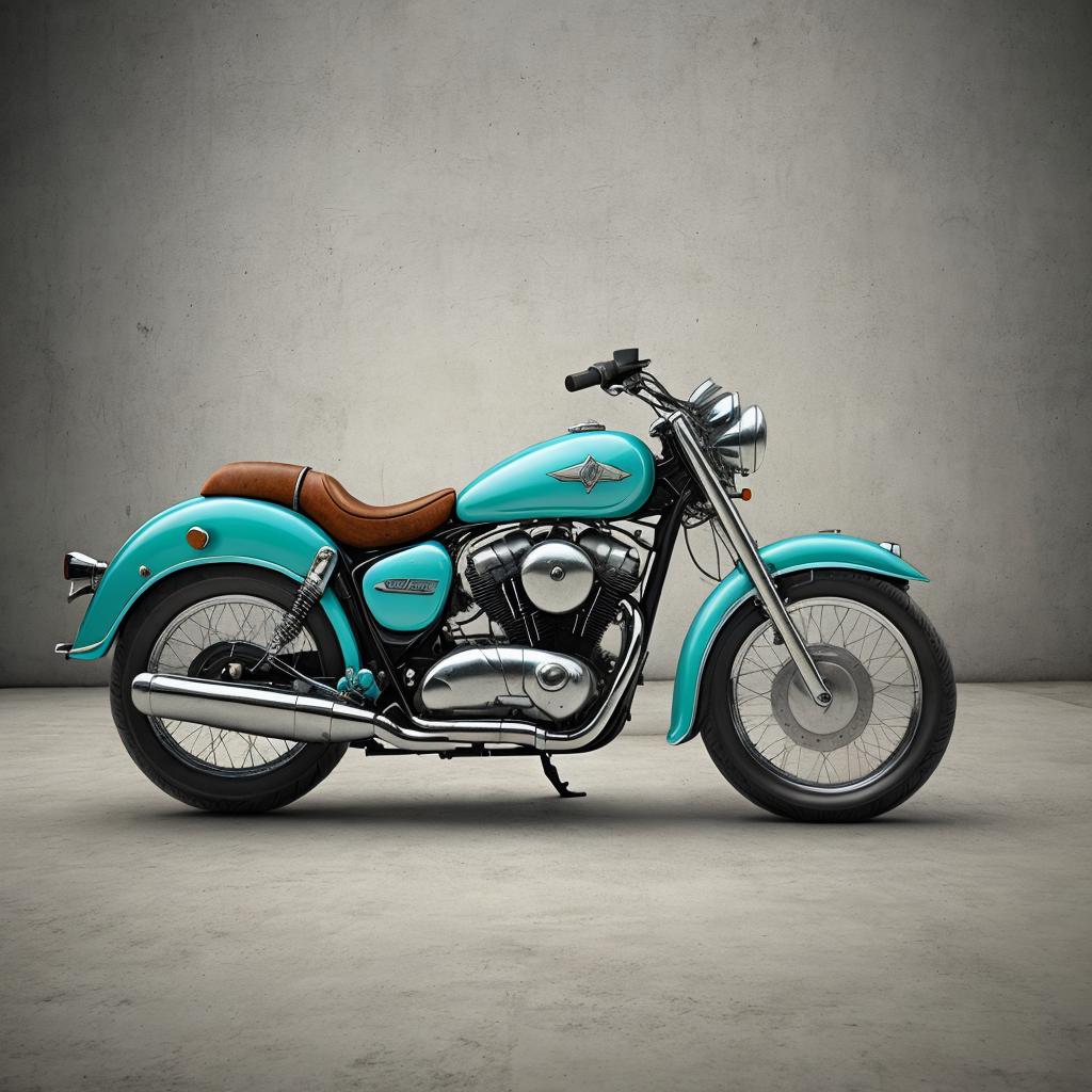 A vintage virago motorcycle by @ai_generated