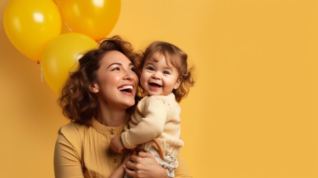 Beautiful Happy Mom with Child. Illustration Stock Free