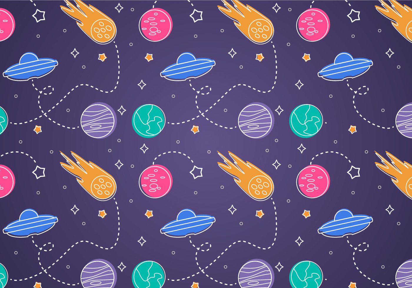 Free Space Seamless Pattern Background Illustration Free Vector and Free SVG