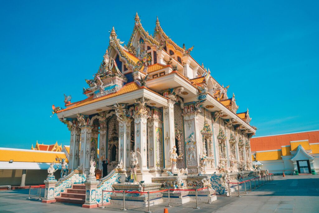 Bangkok, Thailand – FEBRUARY 17,2023 The Architecture Of Wat Pariwas,,Beautiful Temple In Bangkok Or,Temple In Thailand. Stock Free