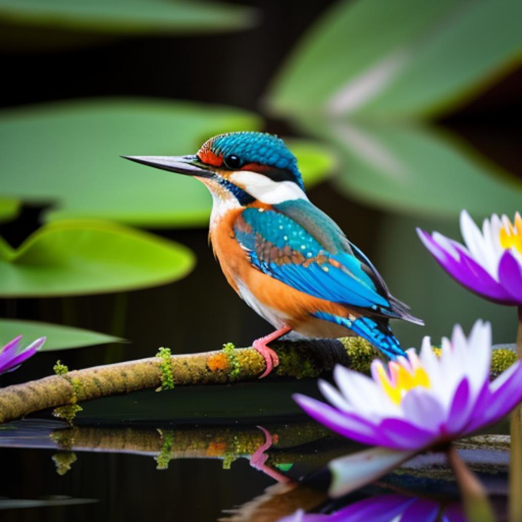 A common kingfisher standing by @ai_generated