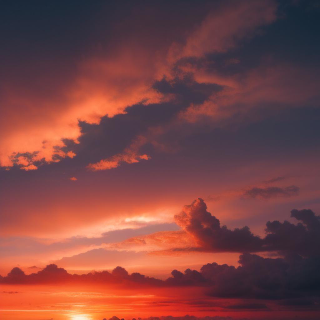 Background, cloudy Sunset by by @ai_generated