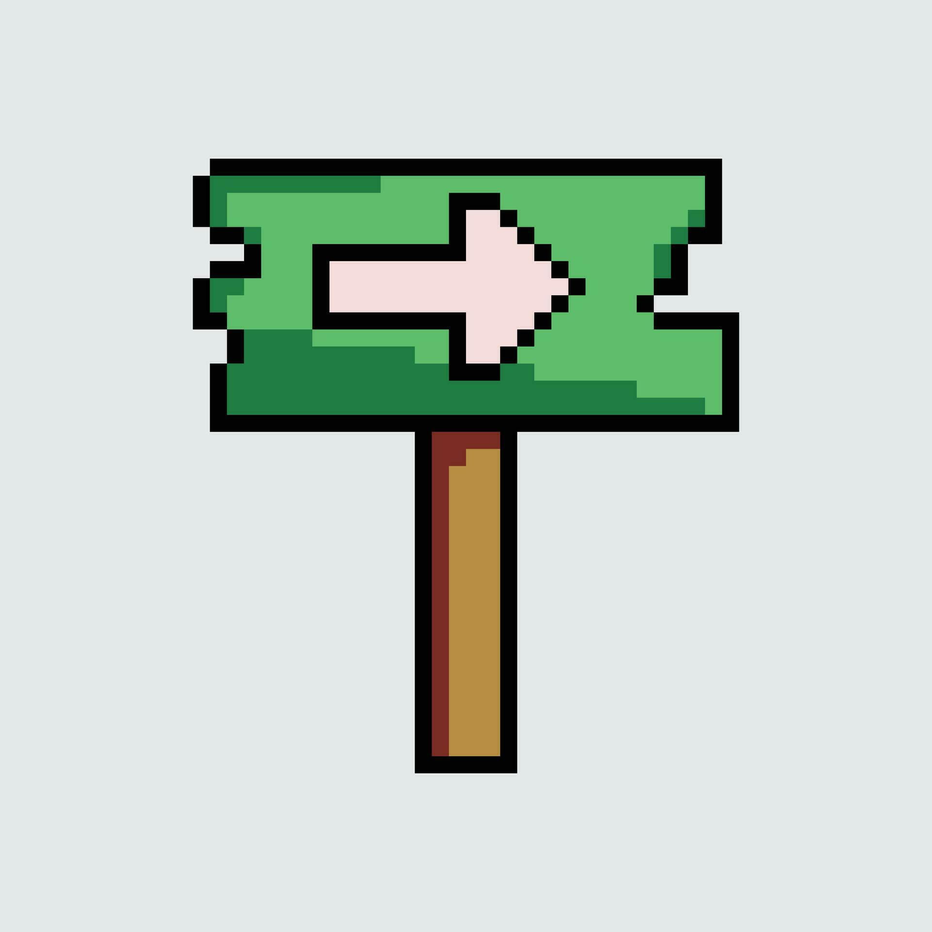 pixel art sign with arrow pointing to the right Stock Free