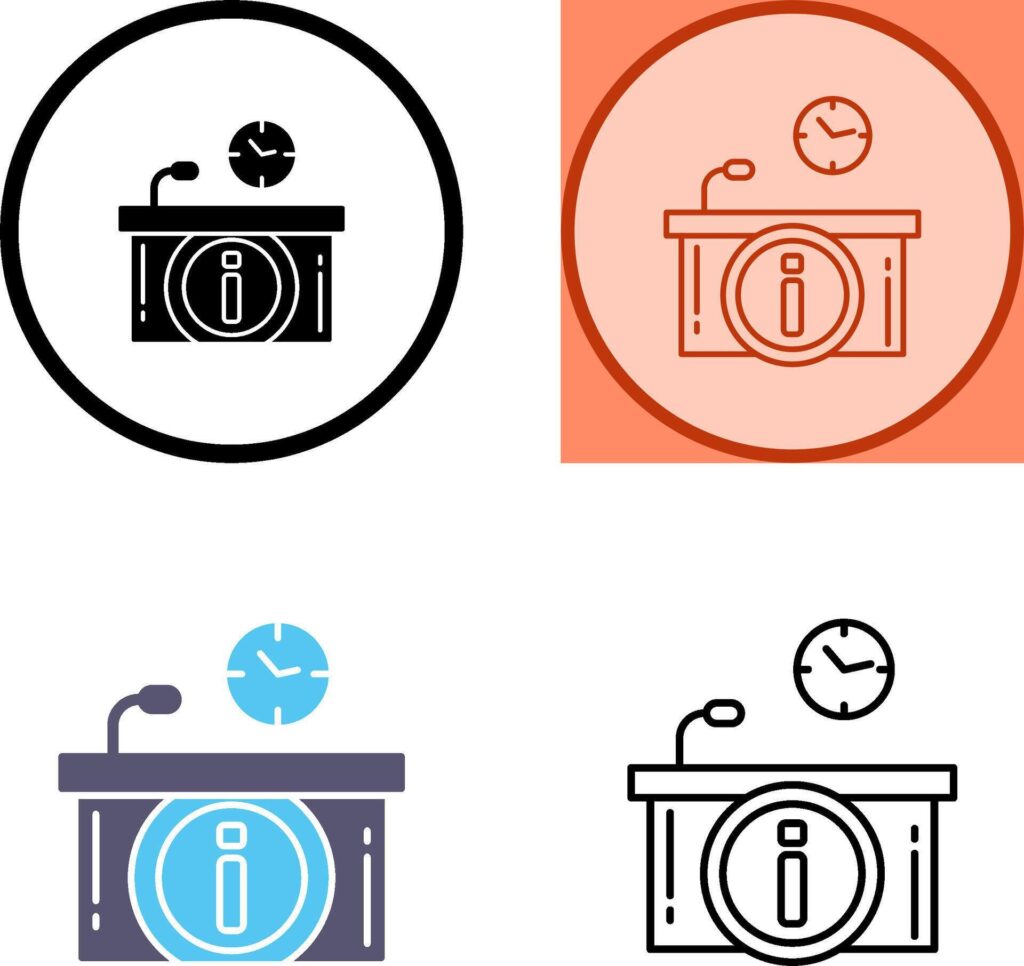 Information Desk Icon Design Stock Free