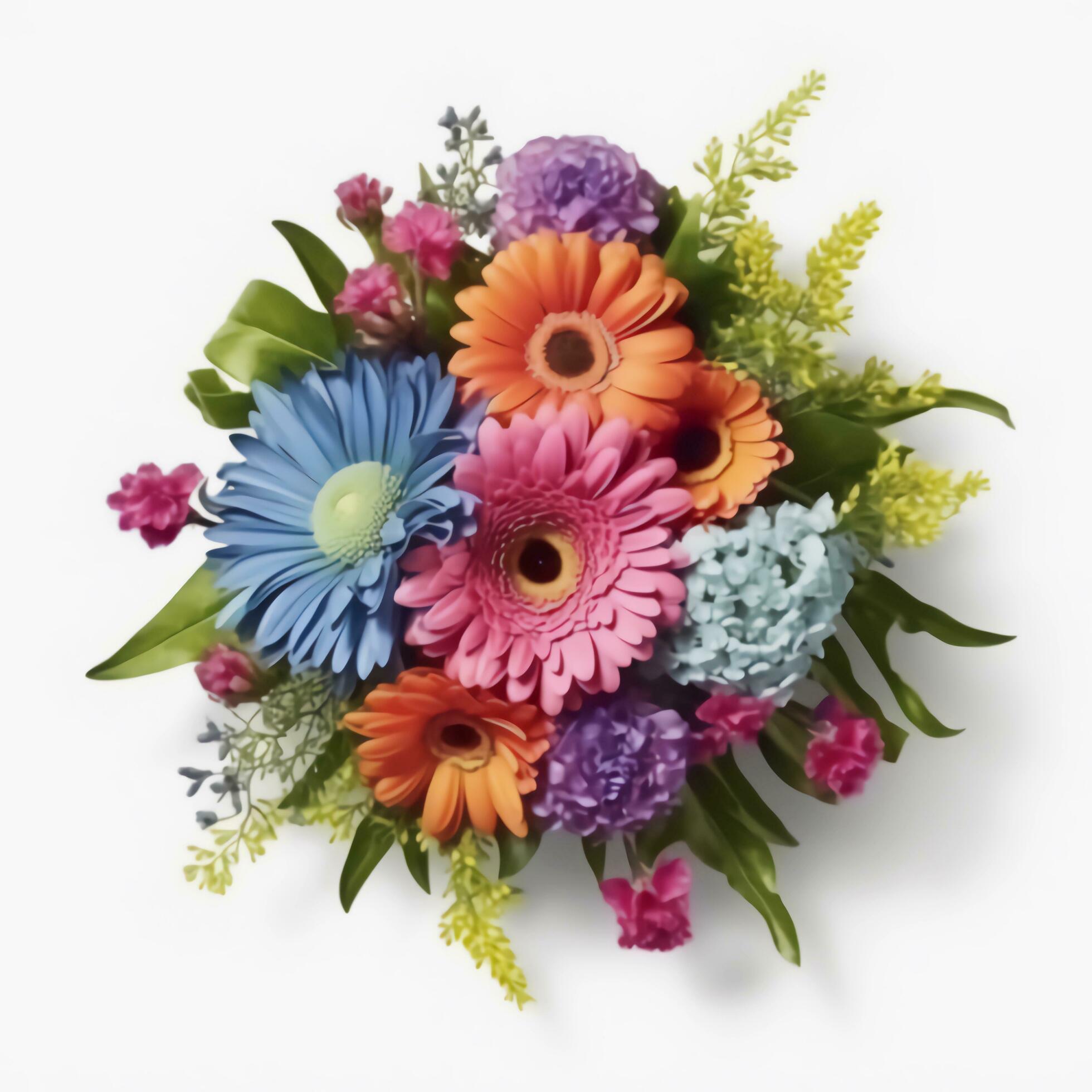 A colorful bouquet of flowers. AI Generated. Stock Free