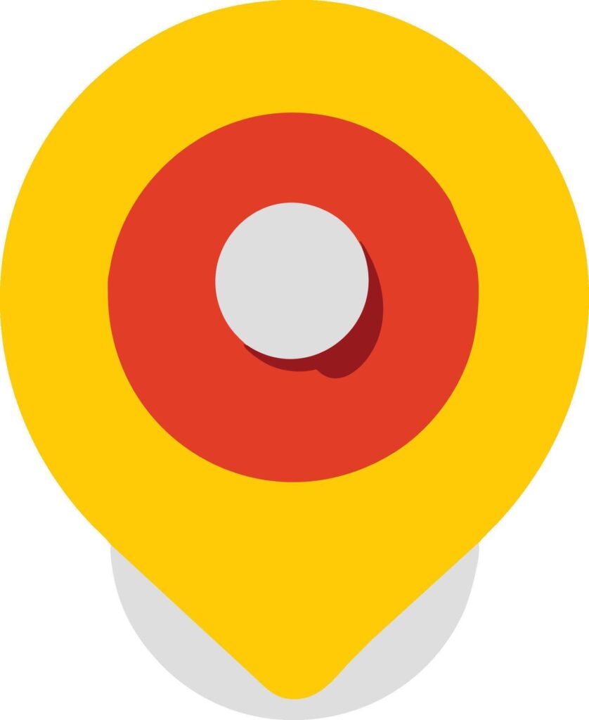 Map pin icon, simple, beautiful Stock Free