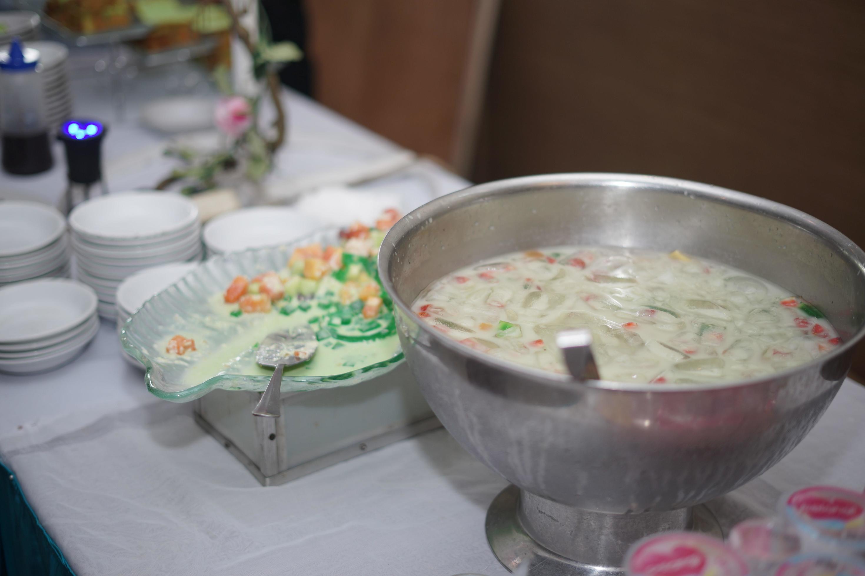 Foods and Drinks Table for Wedding Ceremony Stock Free