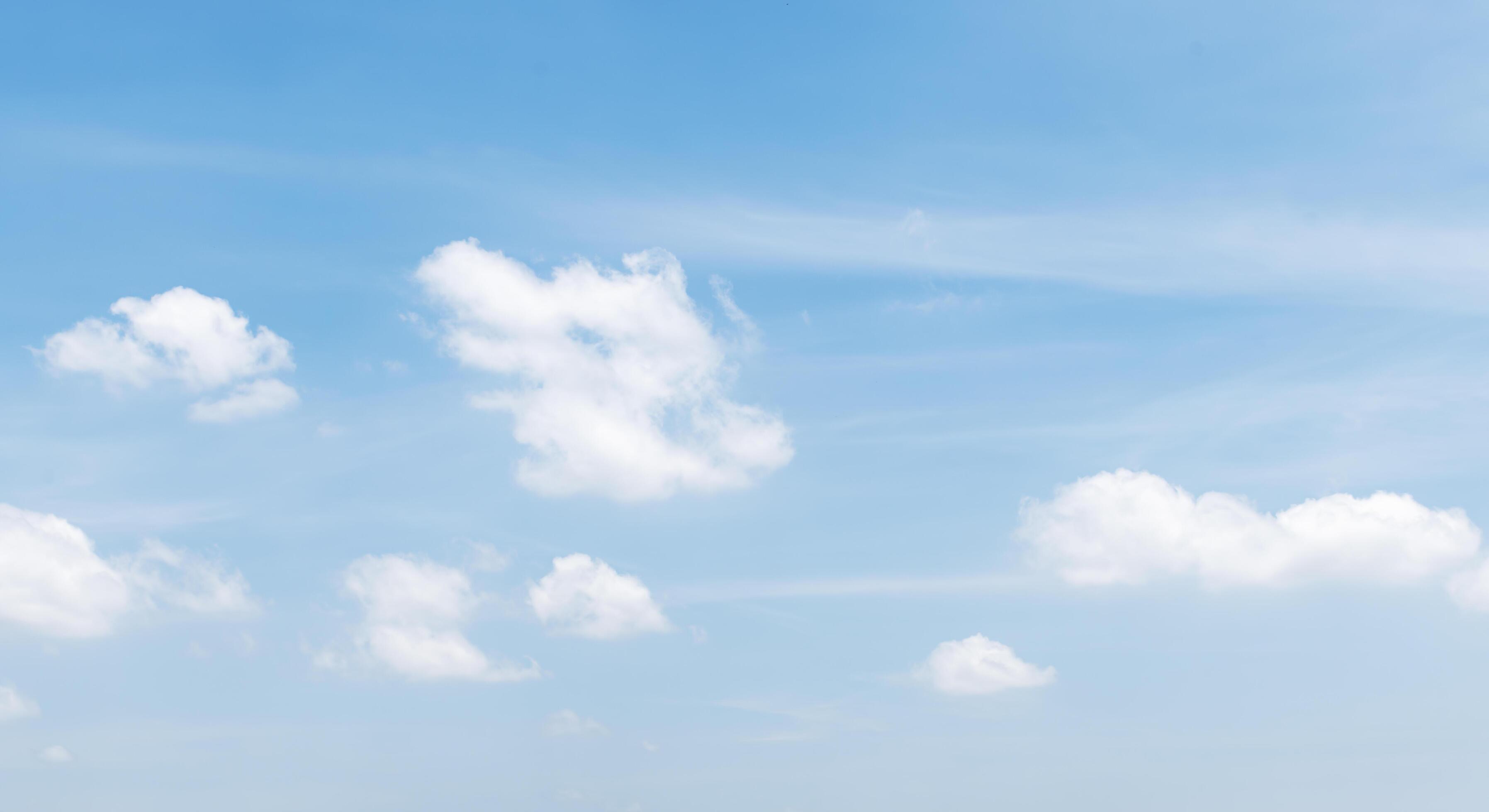 Blue sky with cloud background Stock Free