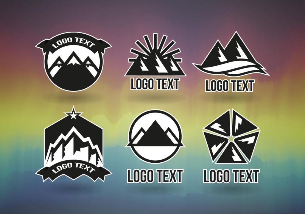 Montains Logos Professional Vector Free Stock Free and Free SVG