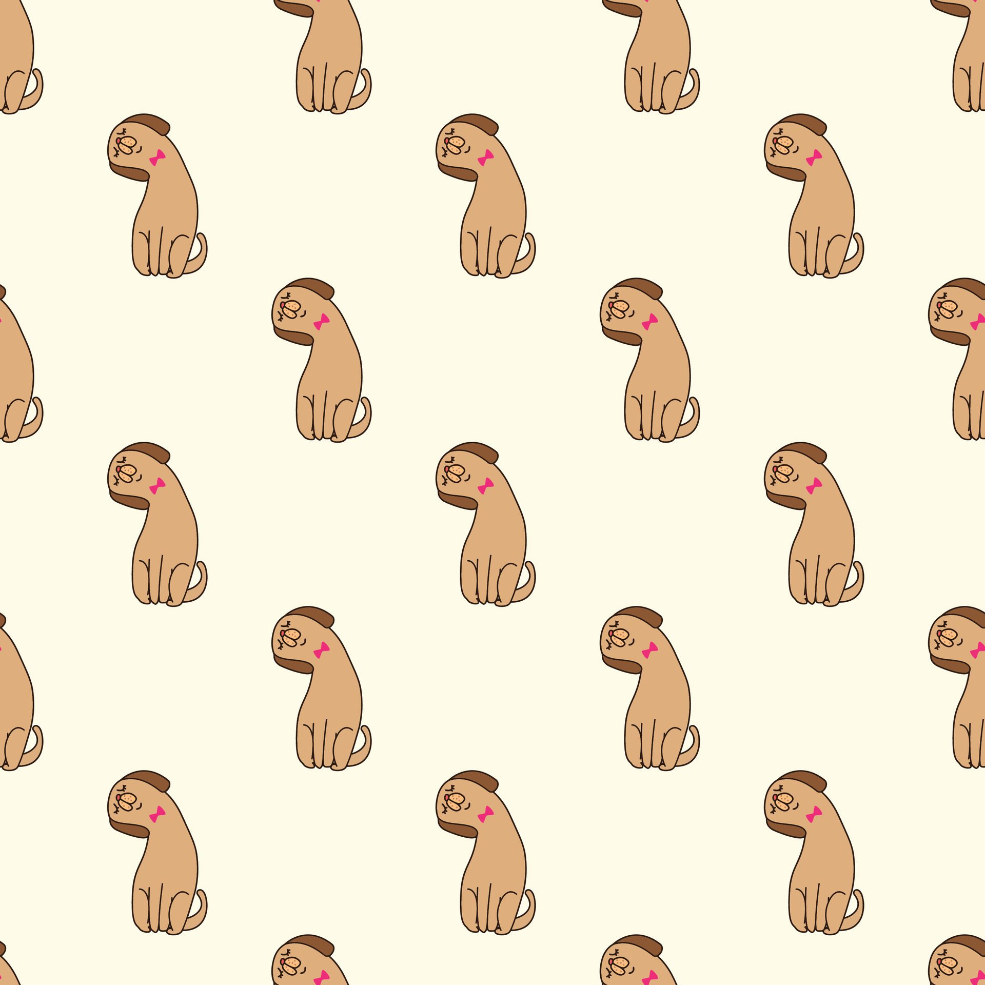 Cute dog Seamless-Pattern-Design Free Vector