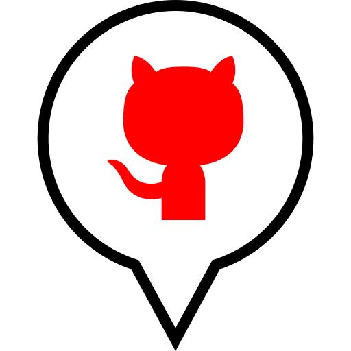 Github, pin, pointer icon