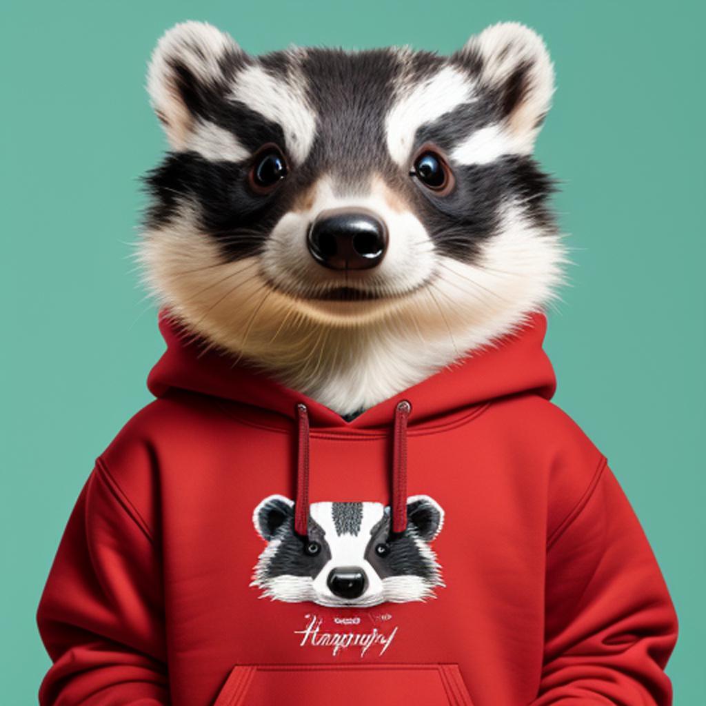 Cute friendly happy badger by @ai_generated