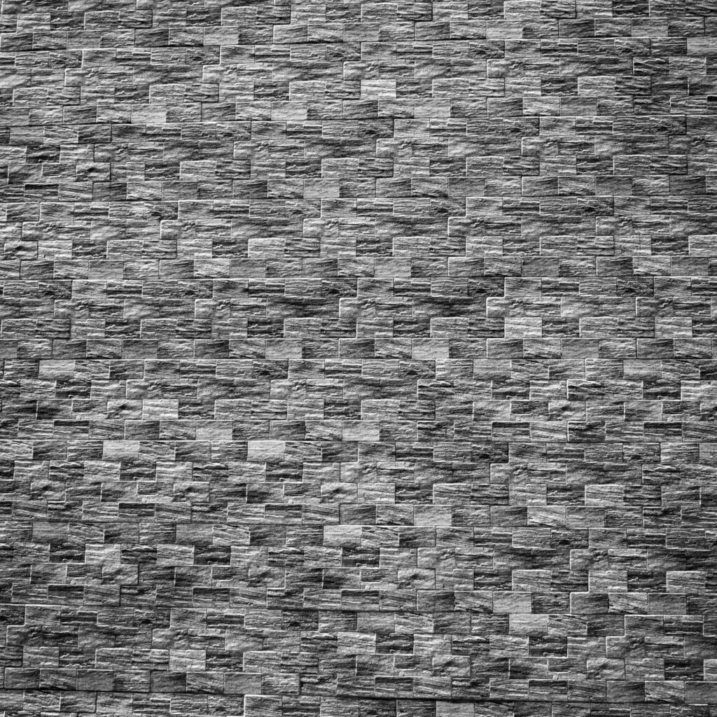 black and white brick wall background and texture Stock Free