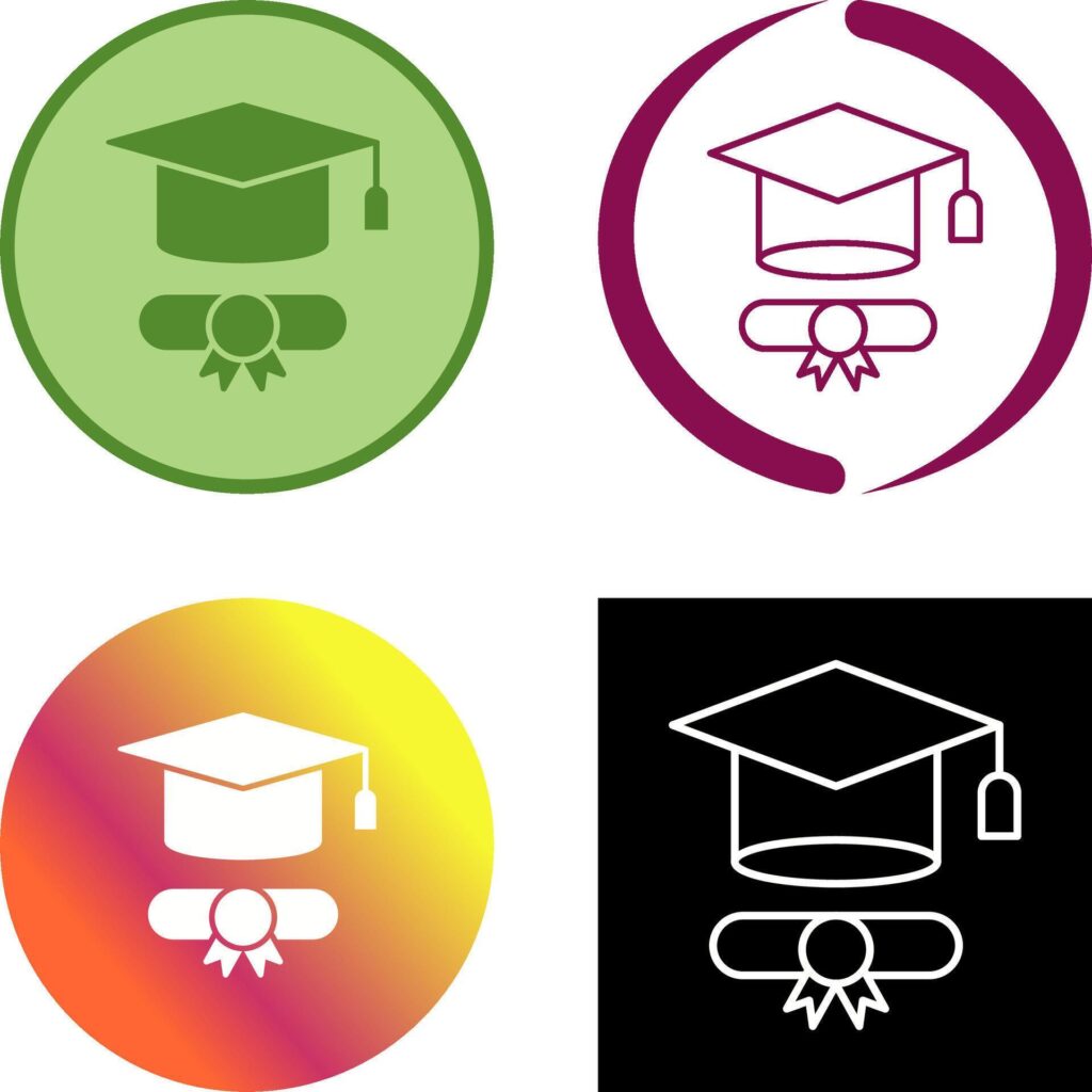 Graduation Hat Icon Design Stock Free