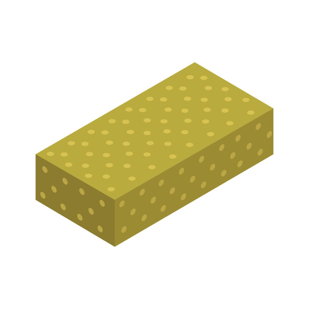 Isometric sponge on a background Free Vector