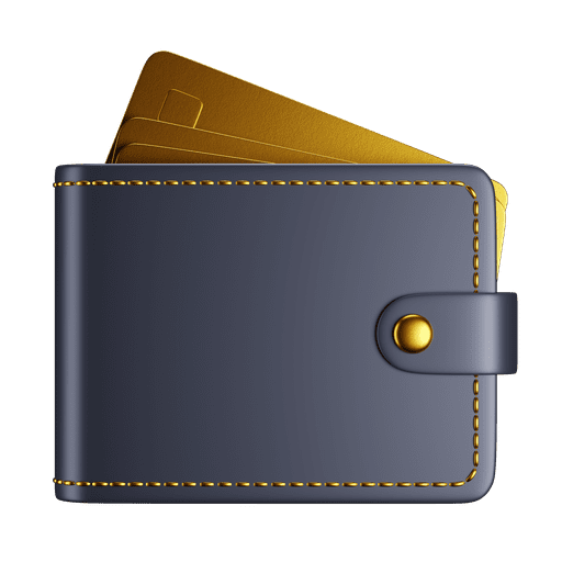 Wallet 3D illustration