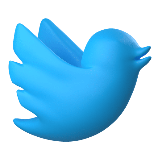 App, twitter, tweet 3D illustration