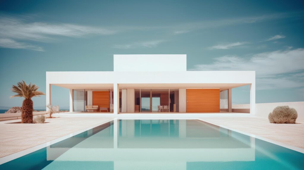 Modern villa. Illustration Stock Free