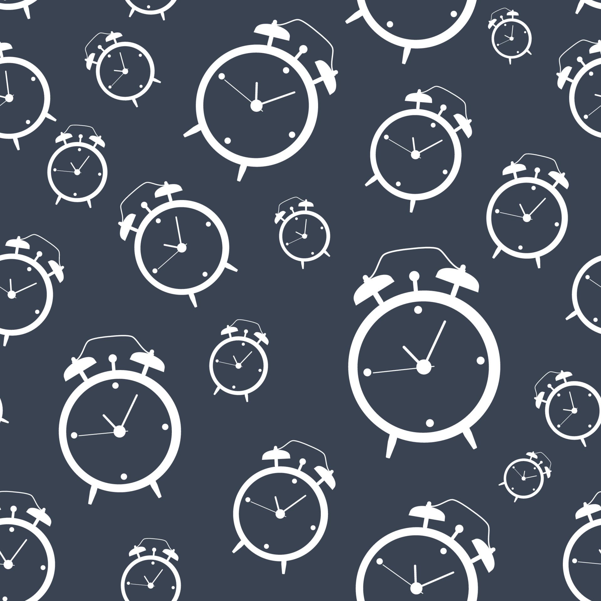 Clock Alarm Icon Vector Illustration Seamless Pattern Background Free Vector