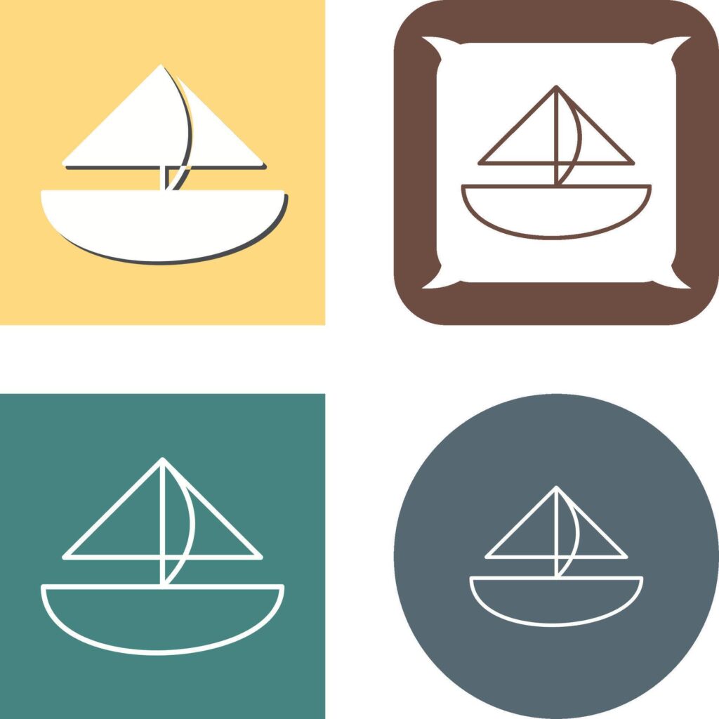 Small Yacht Icon Design Stock Free