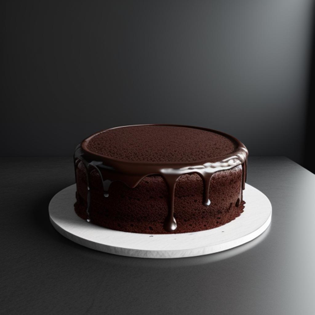 A chocolate cake with by @ai_generated